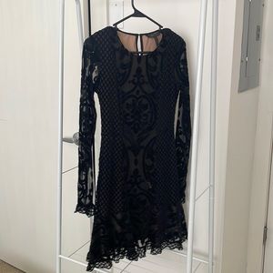 BCBG velvet lace cocktail dress